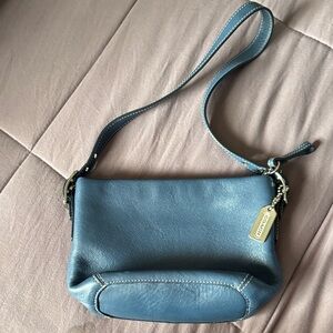 Coach mini Blue Leather Shoulder Bag